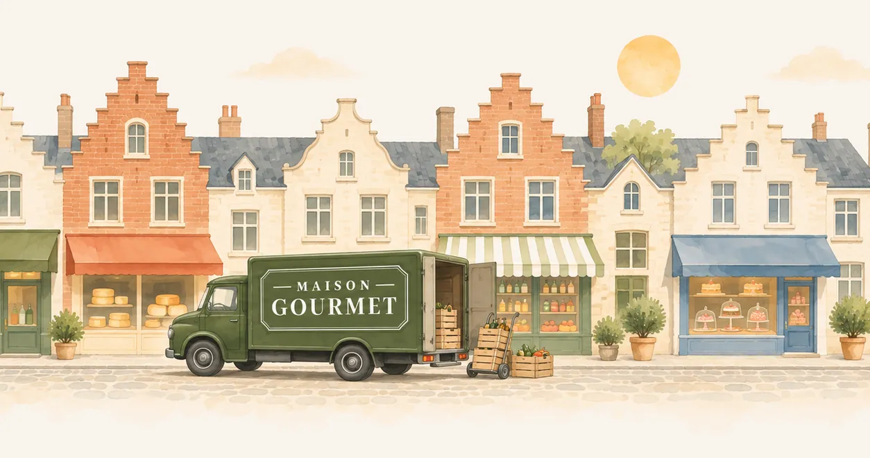 Livraison de produits de caractère par le camion Maison Gourmet